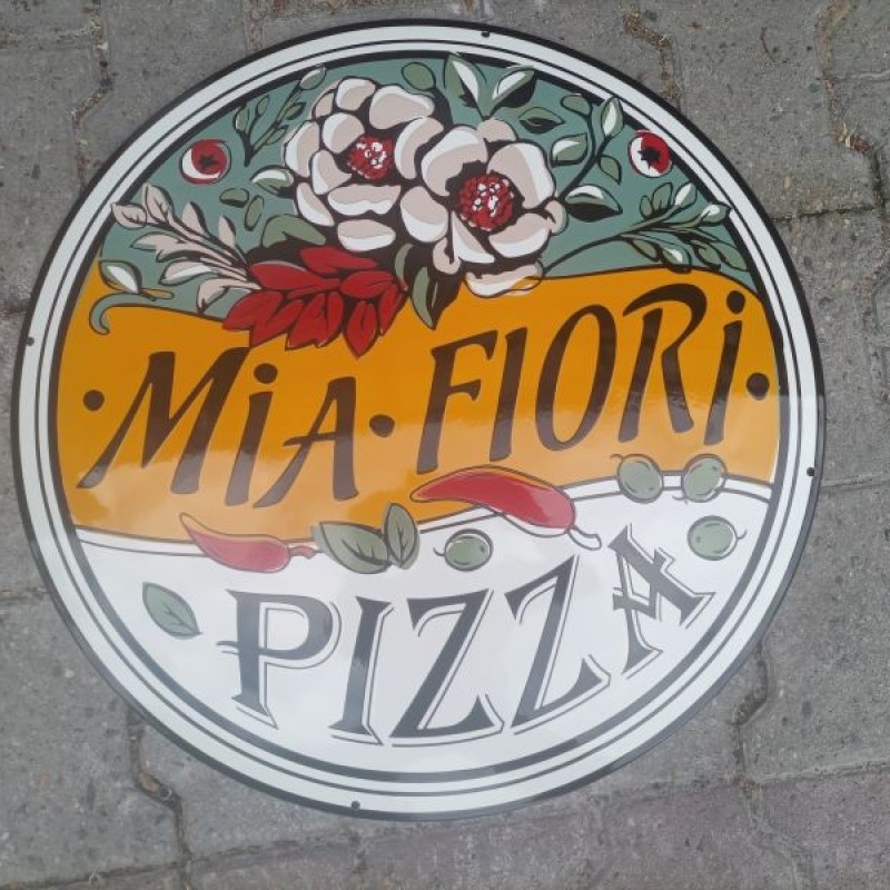 tablica emaliowana pizza
