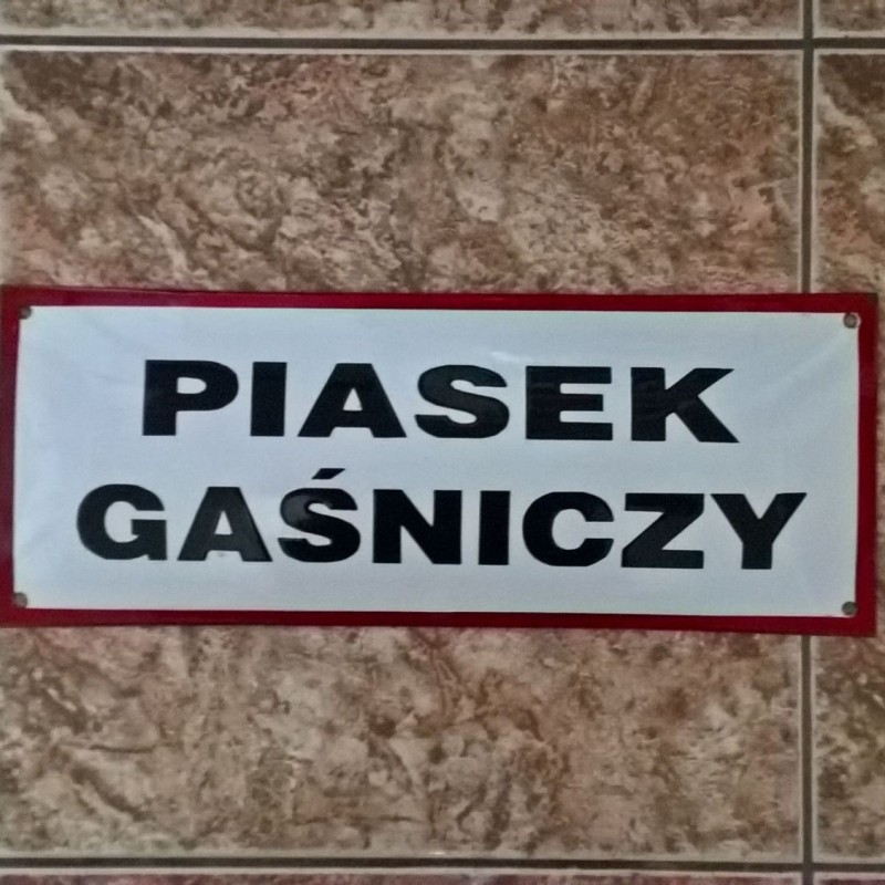 tablica energetyczna-piasek gaśniczy